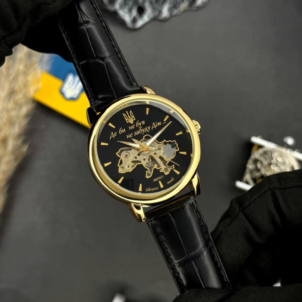 Классические мужские часы Awarder 022 Gold-Black Mechanic Где бы ни был фото 13