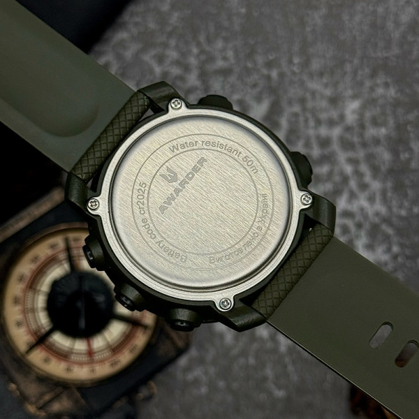 Годинник наручний Awarder 032 Де би не був Army Green-Black-Black фото 8