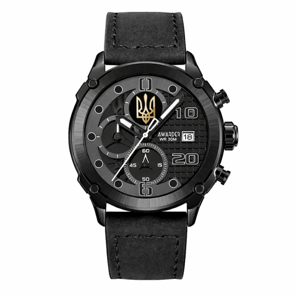 Чоловічий годинник Awarder 016 Тризуб золото All Black фото 1