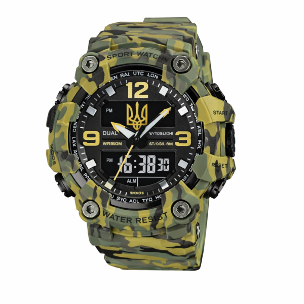 Чоловічий годинник Awarder 001 Тризуб золото Camo Green фото 1
