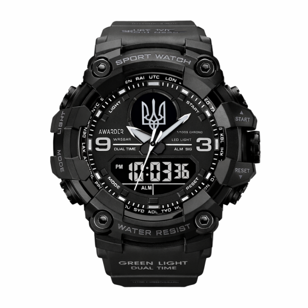 Мужские часы Awarder 001 Трезубец серебро Black фото 1