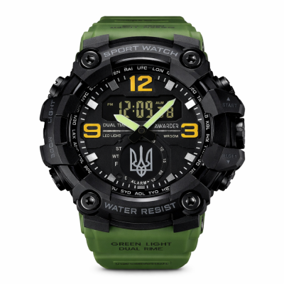 Awarder 003 Тризуб срібло Army Green-Black