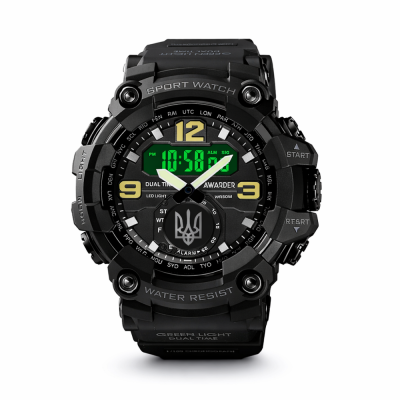 Awarder 004 Тризуб срібло Black