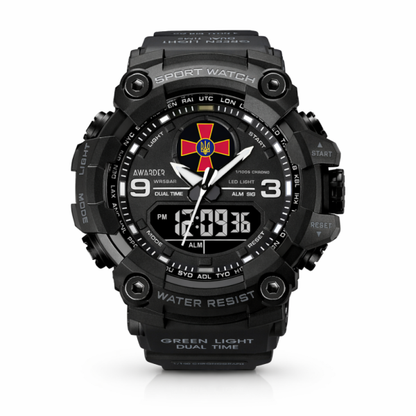 Чоловічий годинник Awarder 001 ЗСУ All Black фото 1
