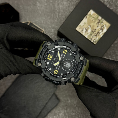 Чоловічий годинник Awarder 004 Тризуб срібло  Army Green-Black