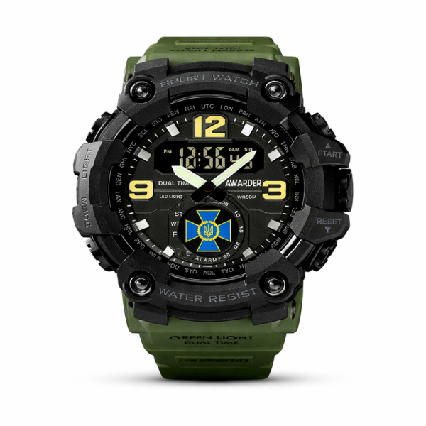 Чоловічий годинник Awarder 004 СБУ Army Green-Black фото 1
