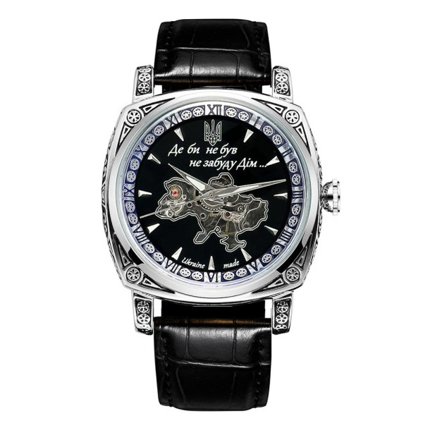 Чоловічий годинник Awarder 021-3D  Де би не був Silver-Black фото 1