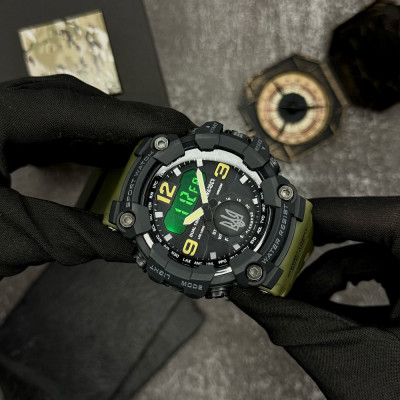 Awarder 004AGUASI Тризуб срібло Зелений + Коробка