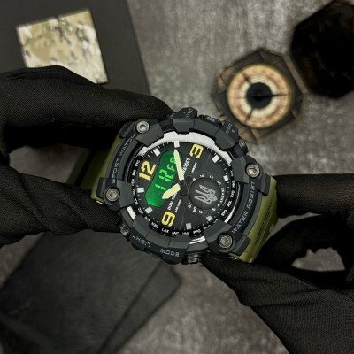 Awarder 004AGUASI Тризуб срібло Зелений + Коробка