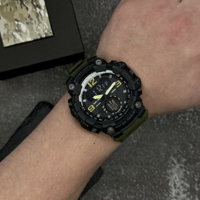 Awarder 004AGUASI Тризуб срібло Зелений + Коробка