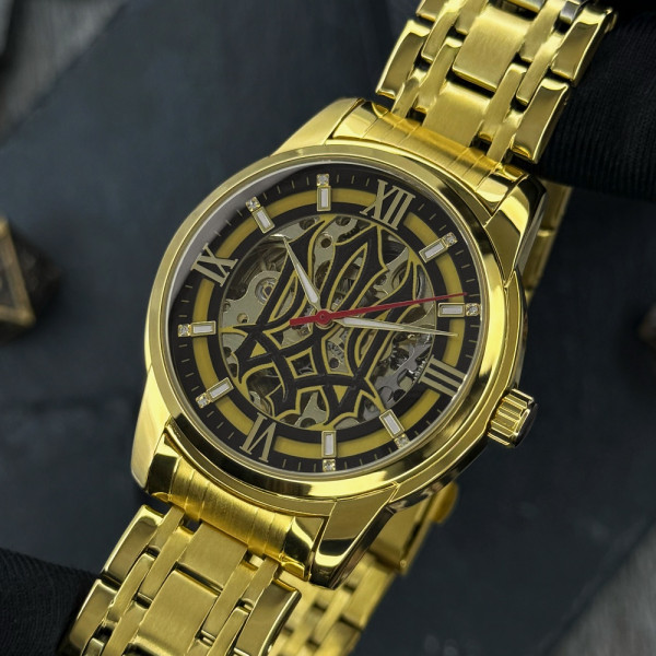 Класичний чоловічий годинник Awarder 025 Sharp Gold-Black фото 4