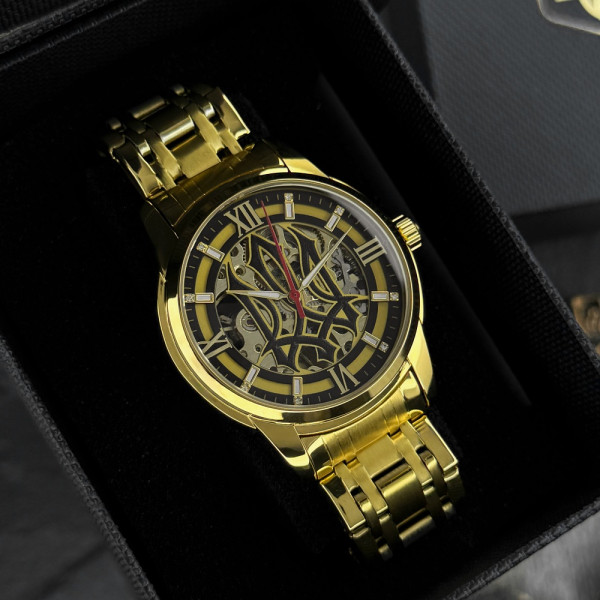 Класичний чоловічий годинник Awarder 025 Sharp Gold-Black фото 7