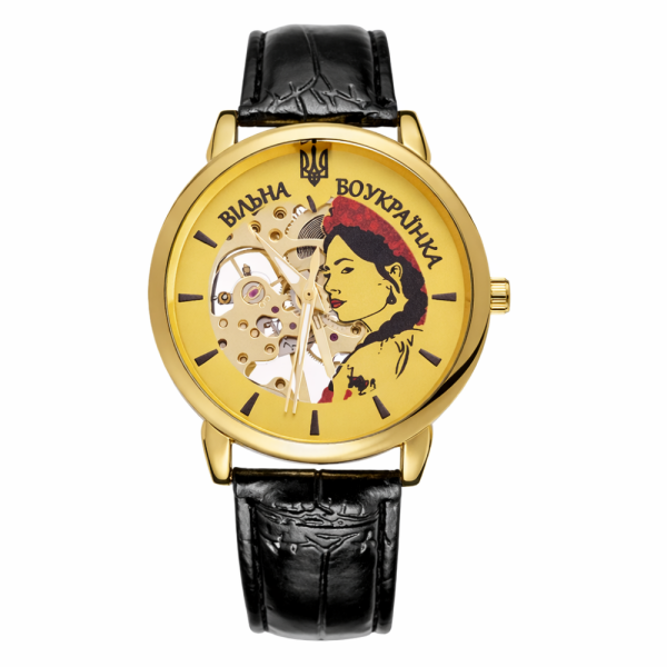Класичний жіночий годинник Awarder 022 Gold-Black Mechanic Вільна бо Українка фото 1