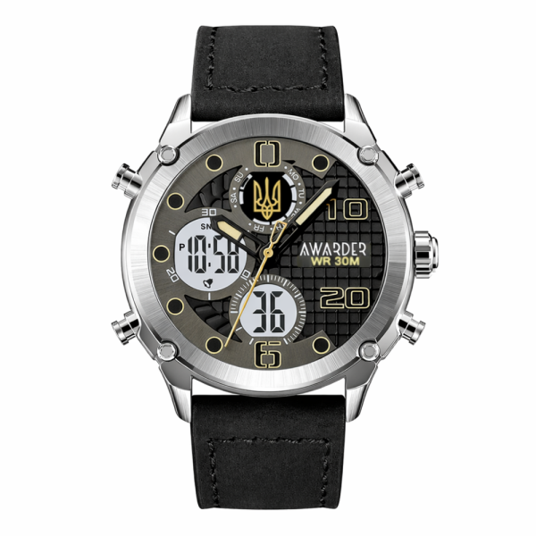 Чоловічий годинник Awarder 017BKWT Тризуб золото Silver-White фото 1