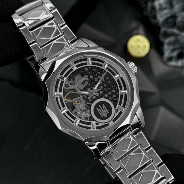 Класичний годинник Awarder 024SI Тризуб срібло Silver фото 9