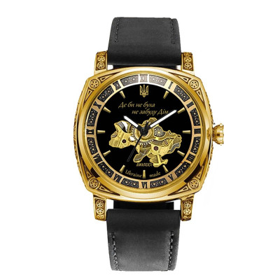 Awarder 021-3D Де би не була Gold-Black-Black Leather