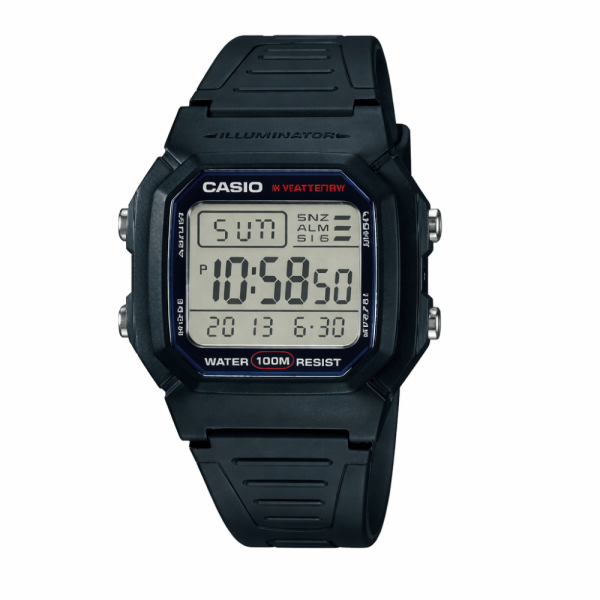Чоловічий годинник Casio W-800H-1A фото 1