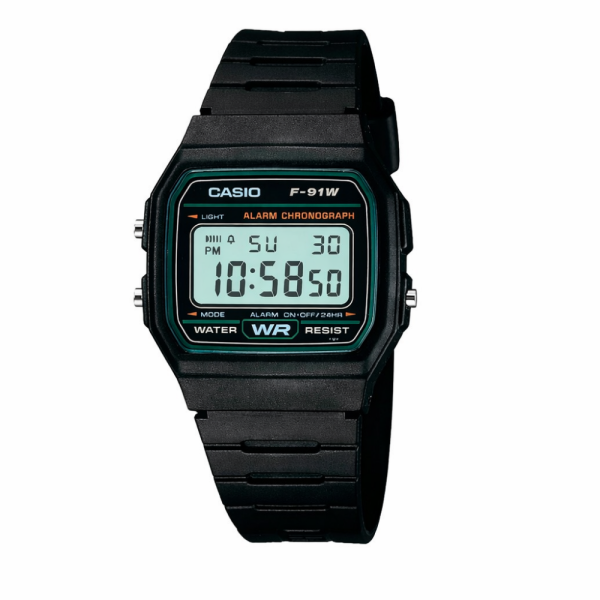 Чоловічий годинник Casio F-91W-3 фото 1