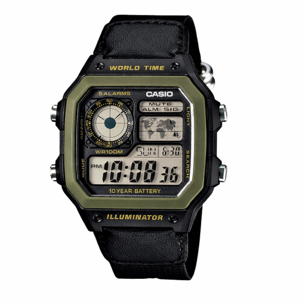 Чоловічий годинник Casio AE-1200WHB-1B фото 1