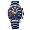 Чоловічий годинник Curren 8415 Blue-Gold фото 2