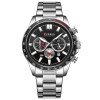 Чоловічий годинник Curren 8418 Silver-Black фото 2