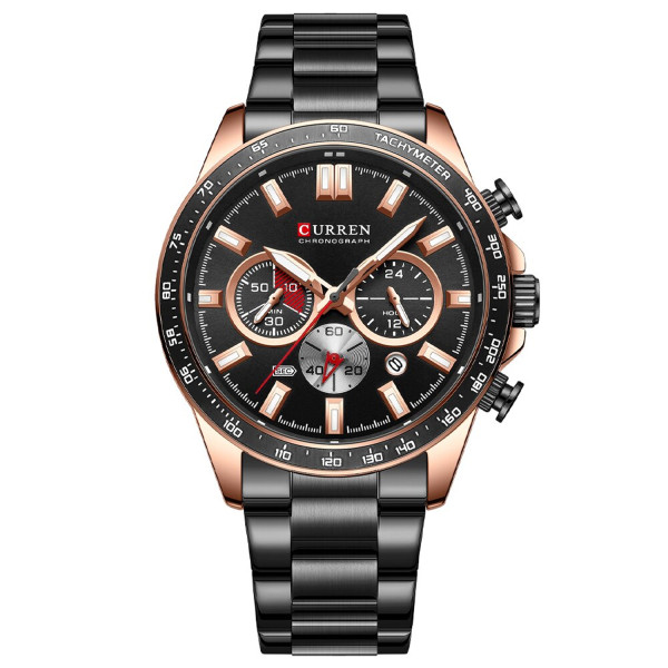Мужские часы Curren 8418 Black-Gold фото 1