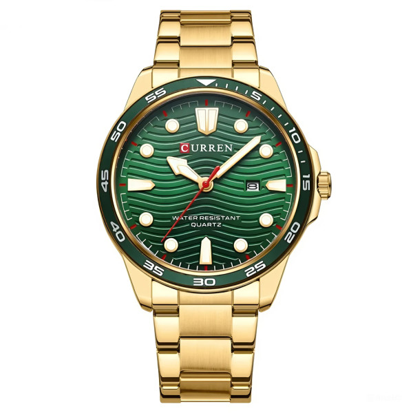 Мужские часы Curren 8426 Gold-Green фото 1