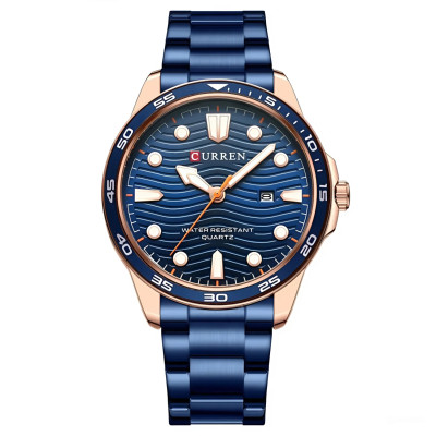 Мужские часы Curren 8426 Blue-Gold