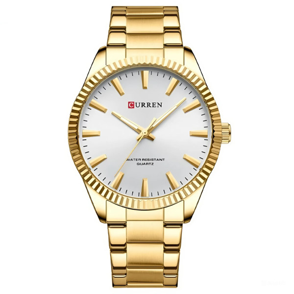 Чоловічий годинник Curren 8425 Gold-White фото 1