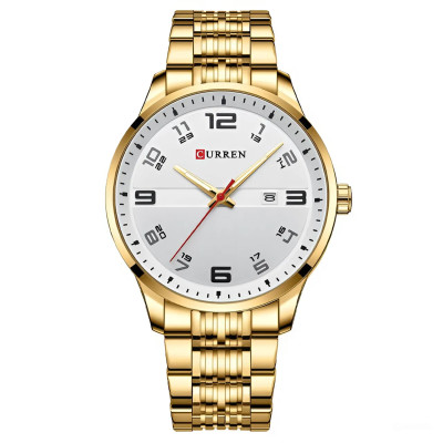 Мужские часы Curren 8411 Gold-White