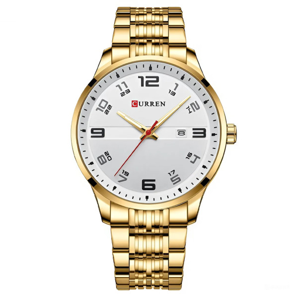Мужские часы Curren 8411 Gold-White фото 1