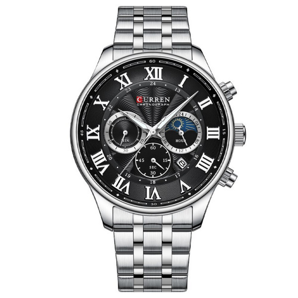Чоловічий годинник Curren 8427 Silver-Black