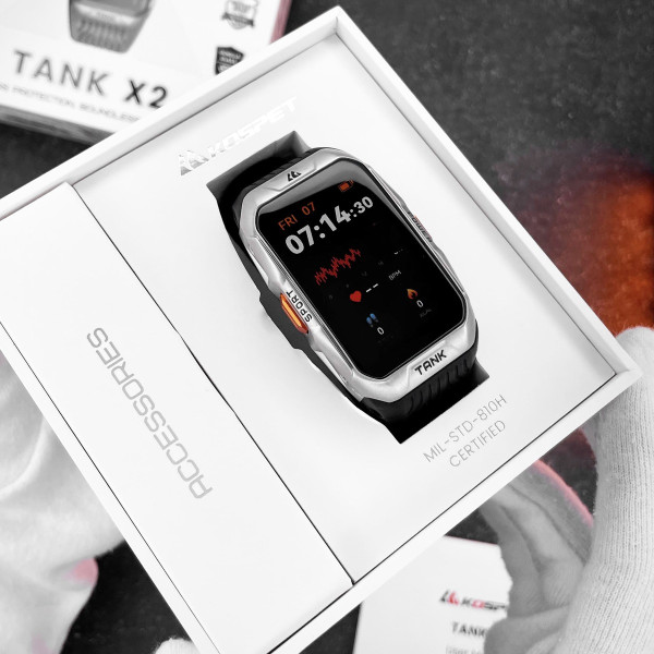Спортивний Розумний Годинник Kospet TANK X2 Silver + Спортивні Режими, Водозахист, Дзвінки фото 4