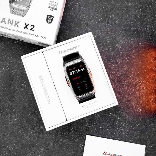 Спортивний Розумний Годинник Kospet TANK X2 Silver + Спортивні Режими, Водозахист, Дзвінки фото 10