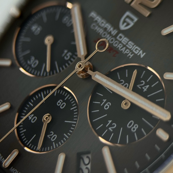 Чоловічий годинник Pagani Design YS008 Rose Gold-Black фото 11