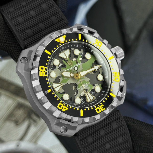 Мужские часы Pagani Design YN009 Silver-Camo фото 8