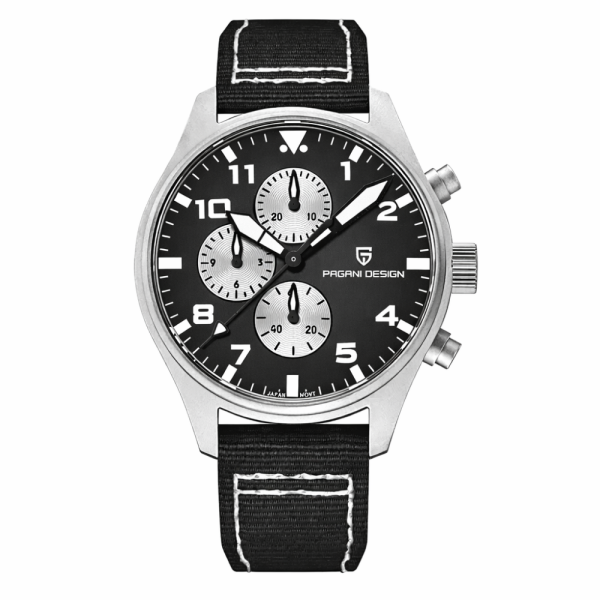Мужские часы Pagani Design PD-1703 Silver-Black фото 1