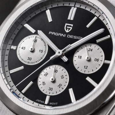 Чоловічий годинник Pagani Design PD-1761 Silver-Black