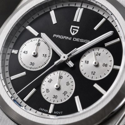 Мужские часы Pagani Design PD-1761 Silver-Black