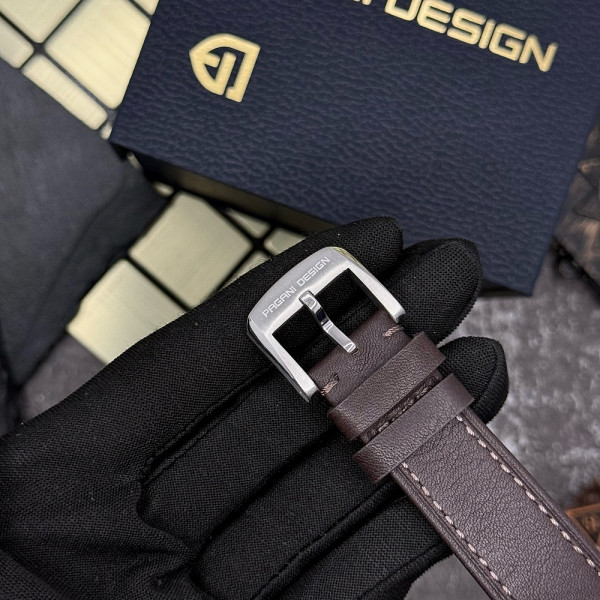Чоловічий годинник Pagani Design PD-1739 Silver-Brown фото 8