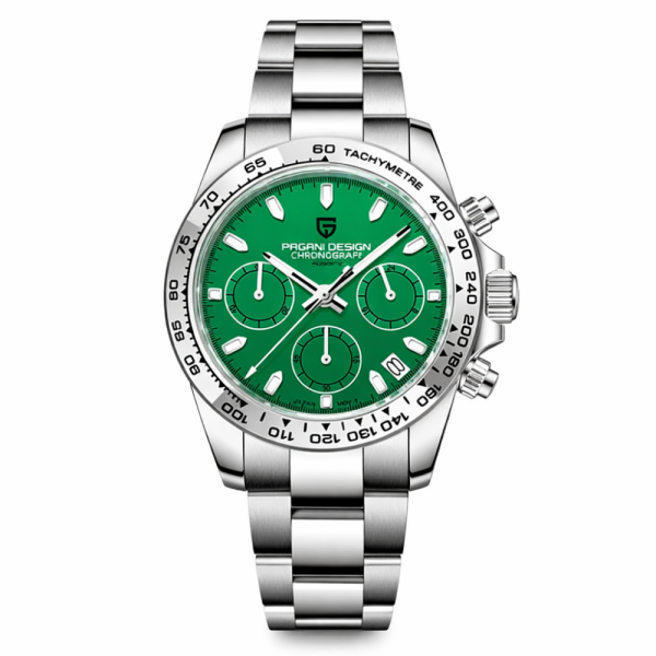 Мужские часы Pagani Design PD-1727 Silver-Green фото 1
