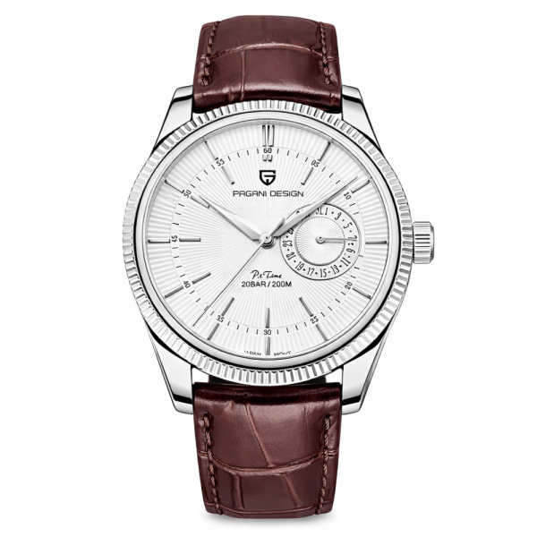 Чоловічий годинник Pagani Design PD-1689 Silver-White-Brown фото 1