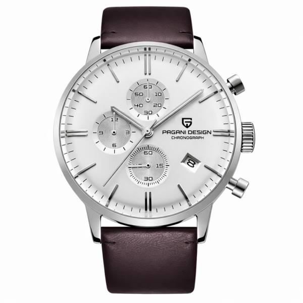 Чоловічий годинник Pagani Design PD-2720 Silver-White - Brown фото 1