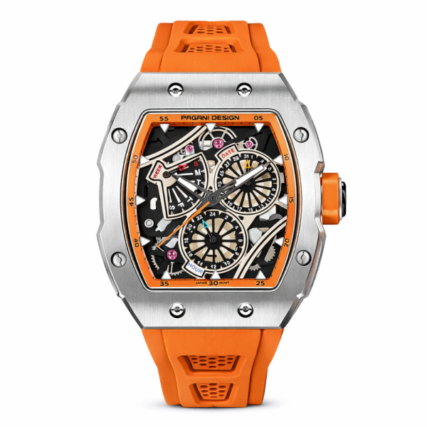 Чоловічий годинник Pagani Design PD-YS012 Silver-Orange фото 1