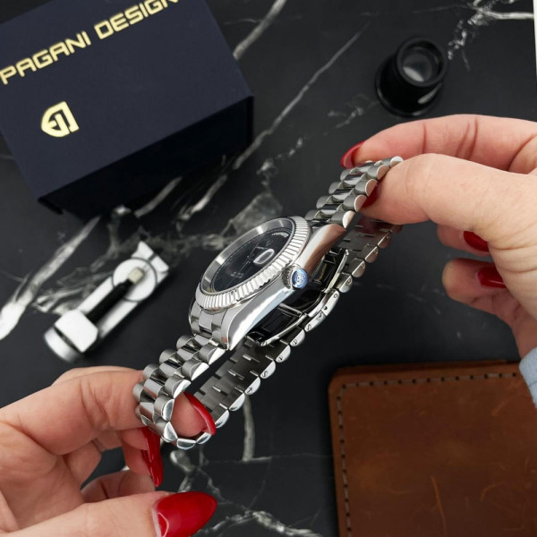 Чоловічий годинник Pagani Design PD-1783 Silver-Black фото 11