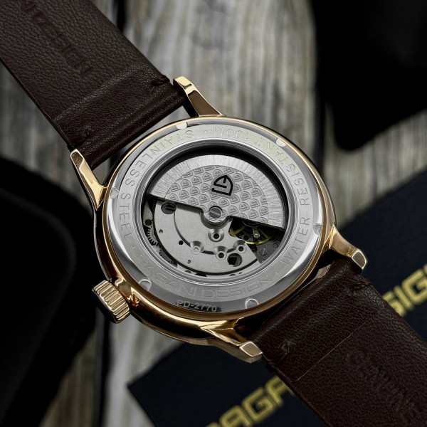 Чоловічий годинник Pagani Design PD-2770 Gold-Black-Brown фото 9