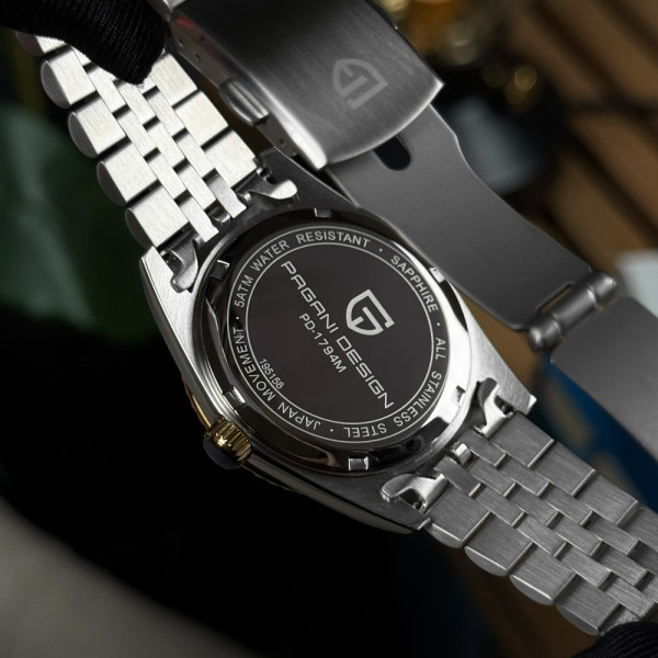 Чоловічий годинник Pagani Design PD-1794M Silver-Gold-Green фото 11
