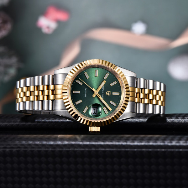 Чоловічий годинник Pagani Design PD-1794M Silver-Gold-Green фото 4