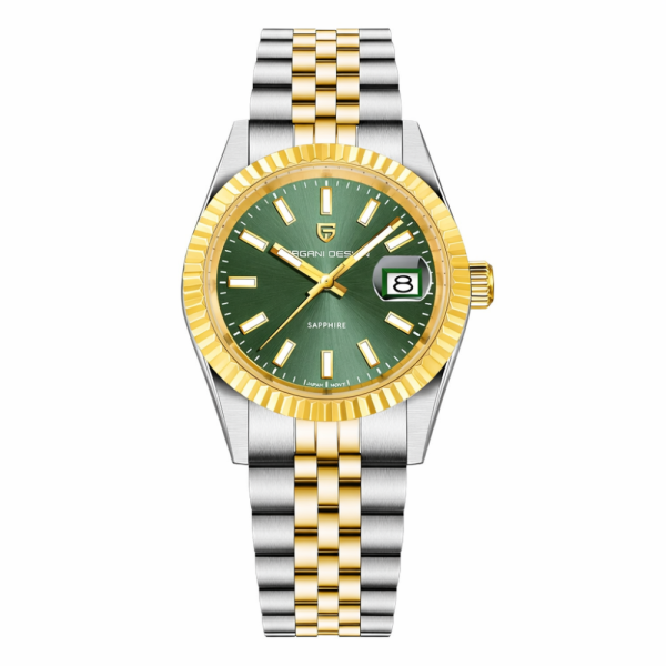Чоловічий годинник Pagani Design PD-1794M Silver-Gold-Green фото 1