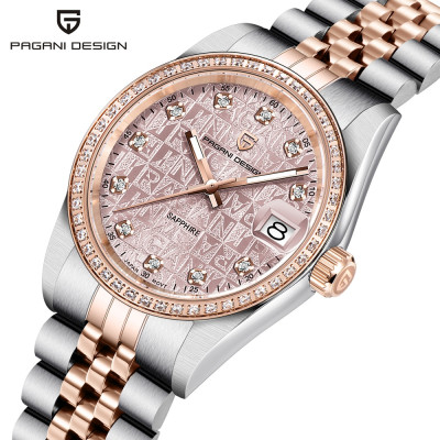 Pagani Design PD-1794L Silver-Rose Gold-Pink